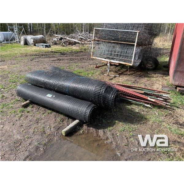 SNOW FENCE & (50) STEEL POSTS