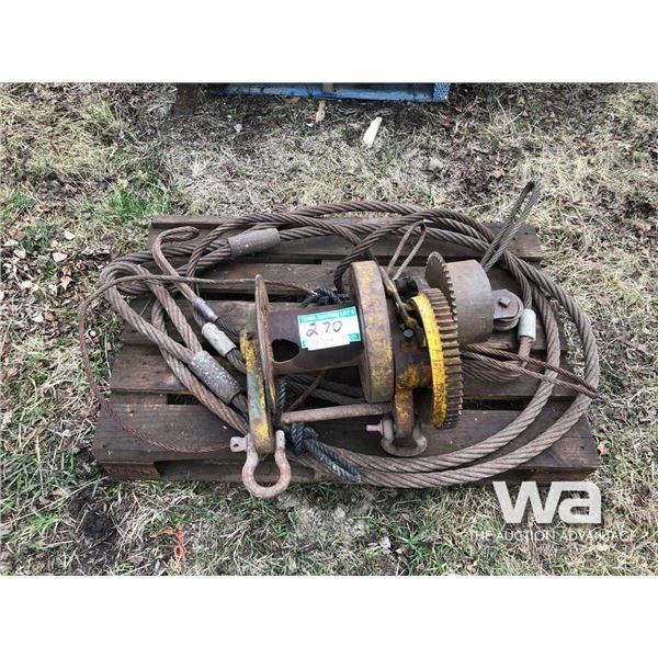 5-TON MECHANICAL WINCH & SLINGS