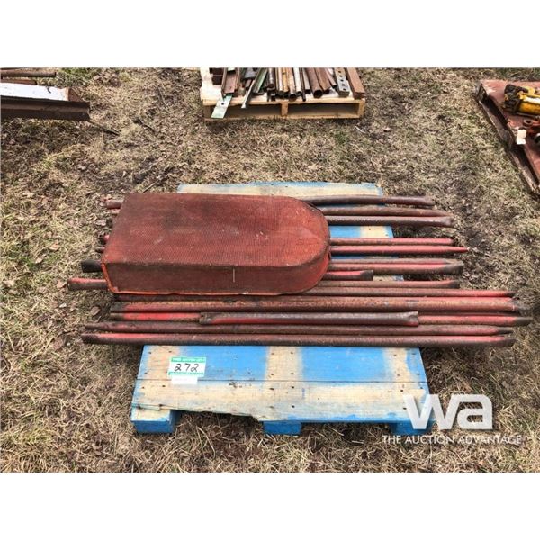 (2) PALLETS PIPES, SCREEN COVER, STEEL
