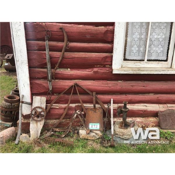 LEAF SPRINGS, BUGGY STEPS, SINGLETREE, SCREW JACK