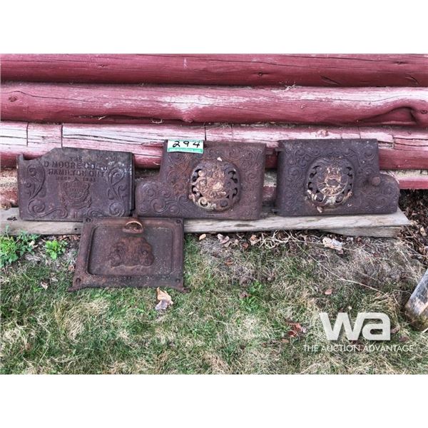 (4) ANTIQUE STOVE DOORS