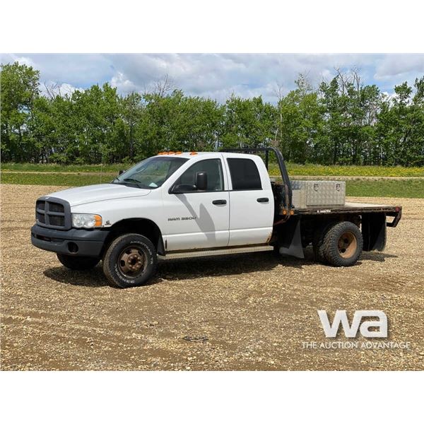 2004 DODGE RAM 3500 CREW CAB FLAT DECK