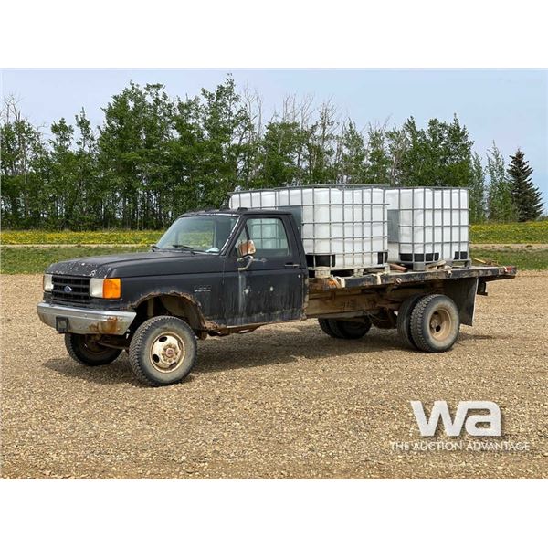 1991 FORD F350 FLAT BED PICKUP