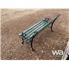 Image 4 : GREEN OUTDOOR WOOD BENCH