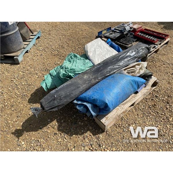 QUANTITY OF TARPS, ROLL OF CLEAR POLY