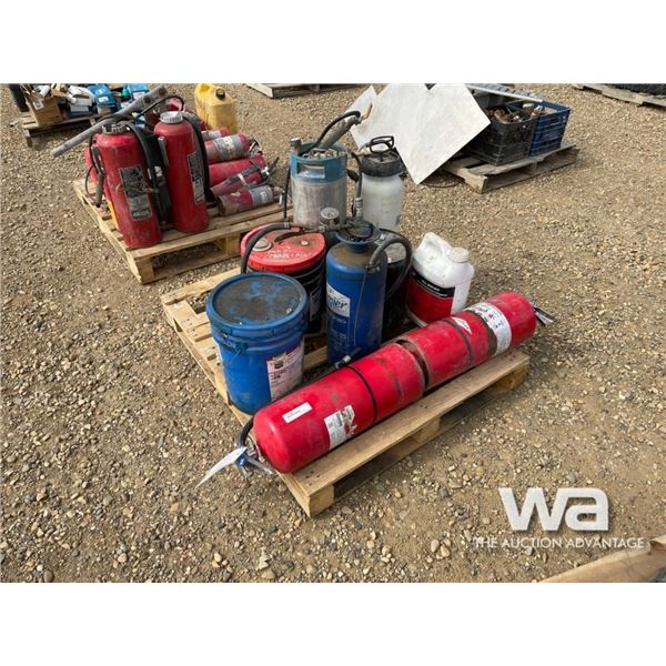 OIL PAILS, FIRE EXTINGUISHER, HAND PRESSURE PUMP