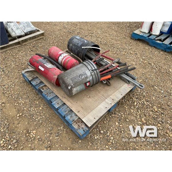 FIRE EXTINGUISHER, BOLT CUTTERS, PIPE WRENCHES
