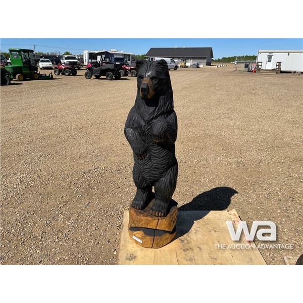 BLACK BEAR WOODEN CARVING