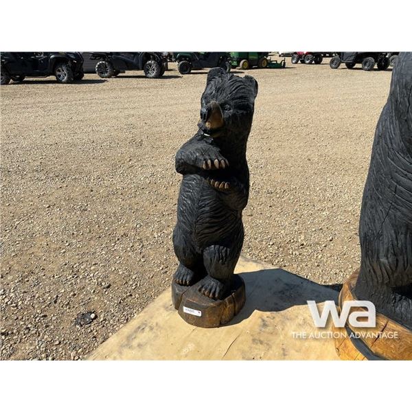 BLACK BEAR WOODEN CARVING
