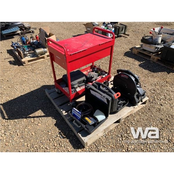 CHOP SAW, HAND SANDER, ELECTRIC SPRAY PAINTER