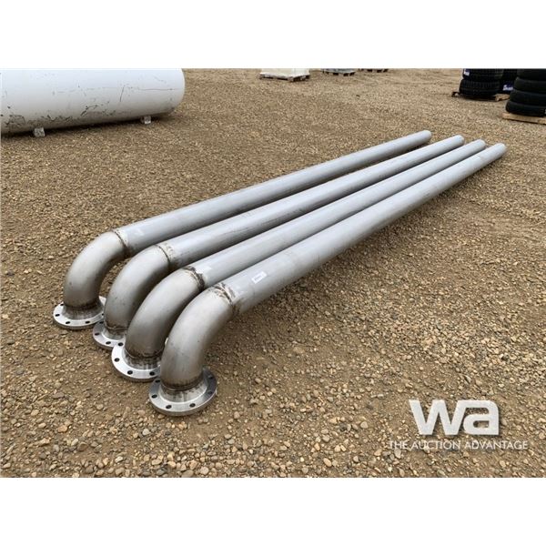 (4) 6" STAINLESS STEEL FLANGED PIPE