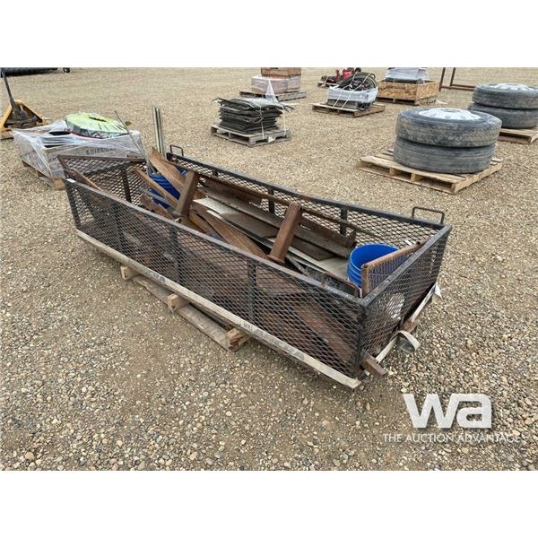 STEEL MESH BIN, ASSORTED STEEL