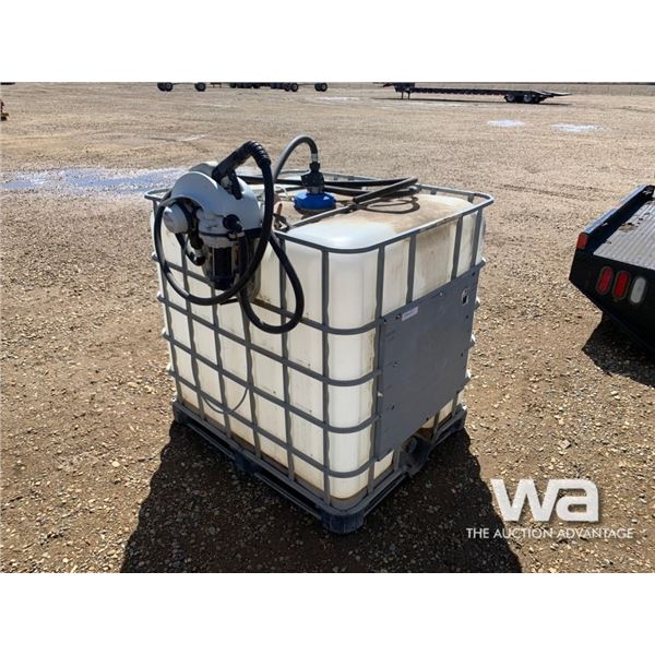 300 GAL TOTE TANK & ELECTRIC PUMP
