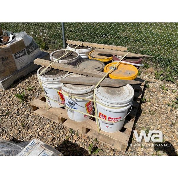 PALLET OF OIL PAILS