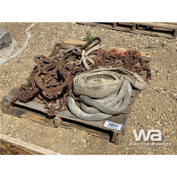 CHAINS, TOW ROPE
