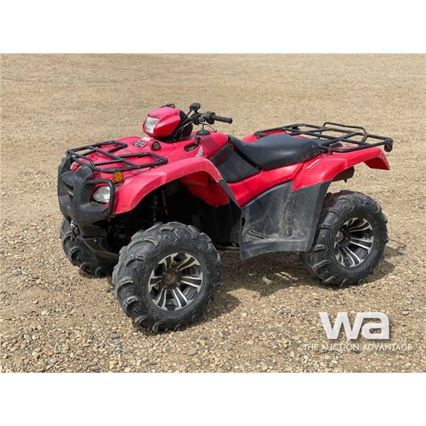 2012 HONDA TRX500FM ATV