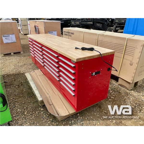 96" TOOL CHEST ON WHEELS WITH POWER