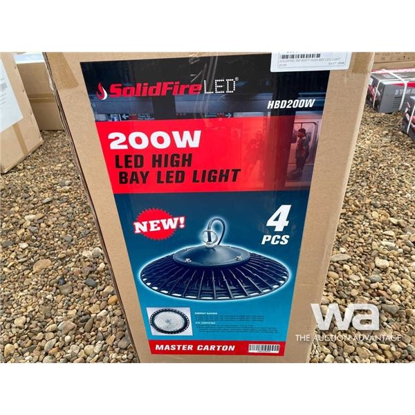 (4) SOLIDFIRE 200 WATT HIGH BAY LED LIGHT