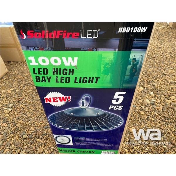 (5) SOLIDFIRE 100 WATT HIGH BAY LED LIGHT