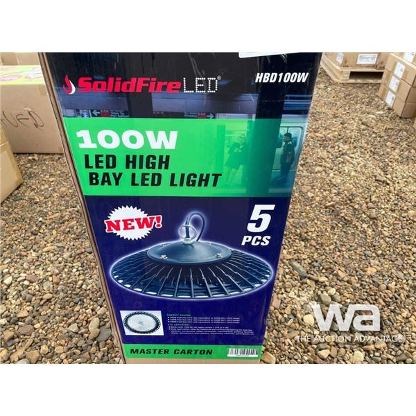 (5) SOLIDFIRE 100 WATT HIGH BAY LED LIGHT