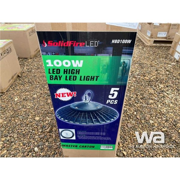 (5) SOLIDFIRE 100 WATT HIGH BAY LED LIGHT