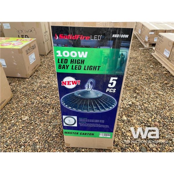 (5) SOLIDFIRE 100 WATT HIGH BAY LED LIGHT