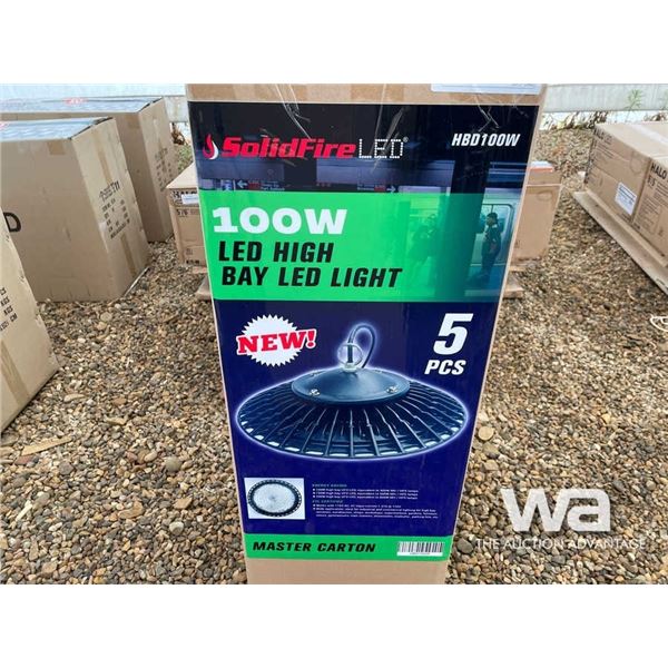 (5) SOLIDFIRE 100 WATT HIGH BAY LED LIGHT