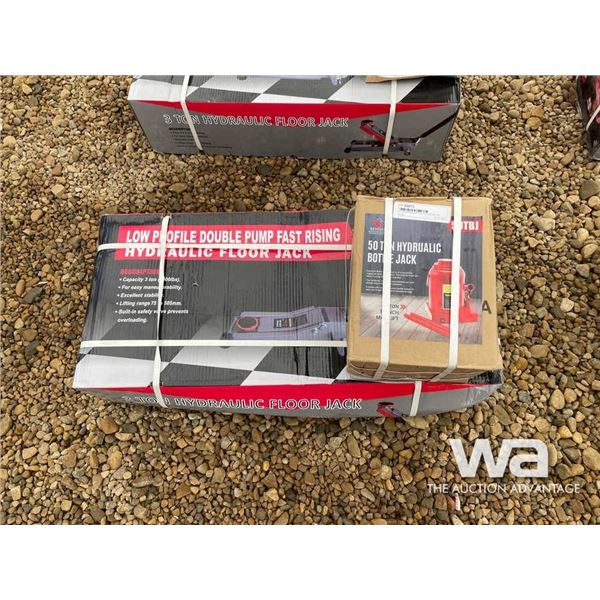 3 TON HYDRAULIC FLOOR JACK, 50 TON BOTTLE JACK