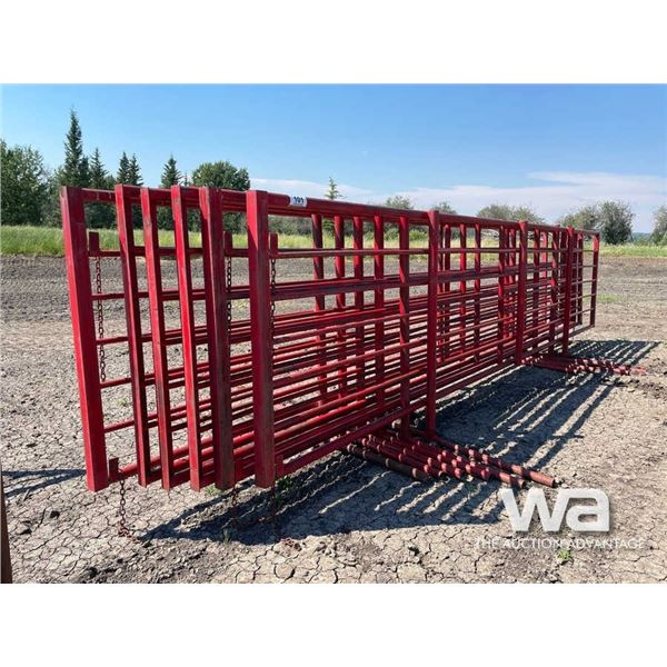 (6) RED STANDING 6 X 24 FT. LIVESTOCK PANELS