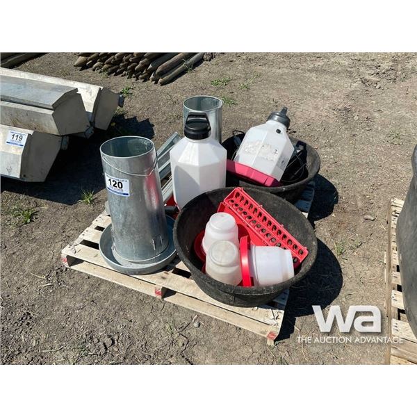 CHICKEN FEEDERS, WATERERS, HEAT LAMPS