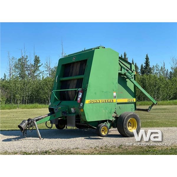 1998 JOHN DEERE 566 5X6 FT. ROUND BALER