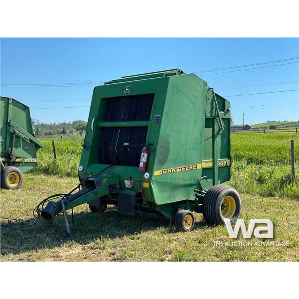 1997 JOHN DEERE 566 5X6 FT. ROUND BALER