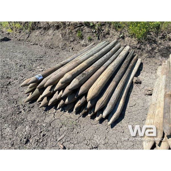 (40+/-)  TREATED FENCE POSTS