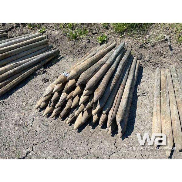(52+/-) TREATED FENCE POSTS