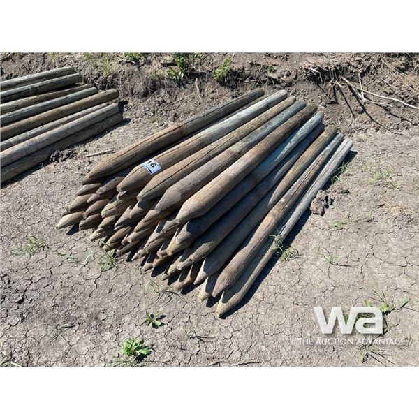 (48+/-) TREATED FENCE POSTS