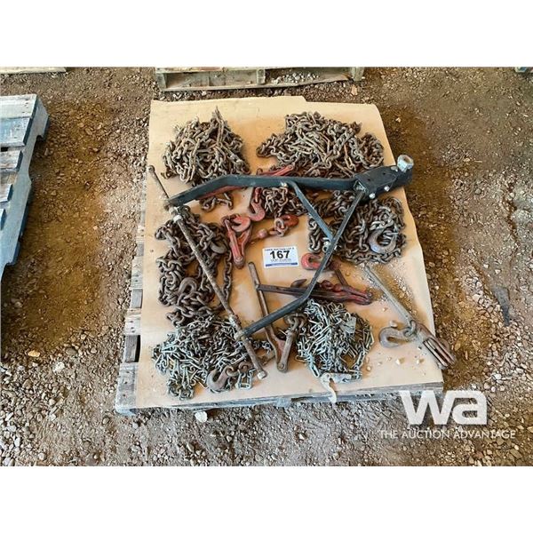 TOW HITCH, BOOMERS & CHAINS