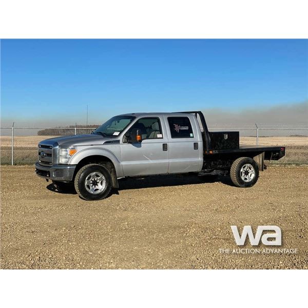 2011 FORD F350 XLT CREW CAB FLATBED TRUCK