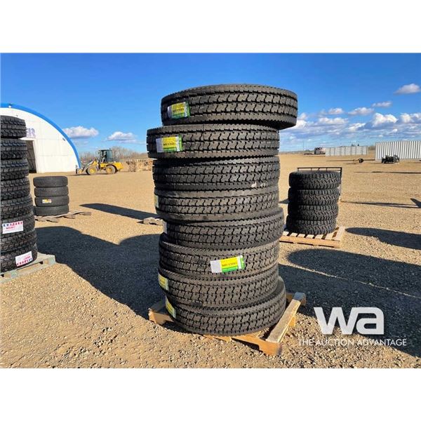 (8) GRIZZLY BS519 11R24.5 TRUCK DRIVE TIRES