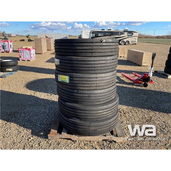 (6) GRIZZLY 11R24.5 TRUCK STEERING TIRES