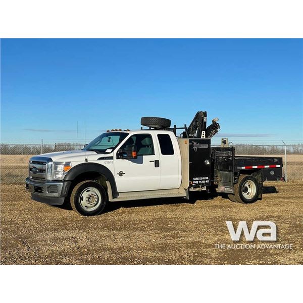 2013 FORD F550 E-CAB W/HIAB 044D-CLX BOOM TRUCK