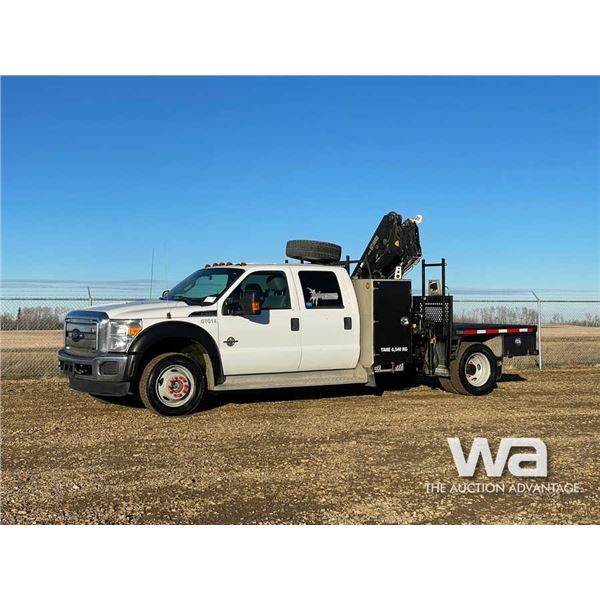 2012 FORD F550 E-CAB W/HIAB 055D BOOM TRUCK