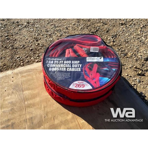 (2) 1 GA 25 FT 800 AMP BOOSTER CABLES