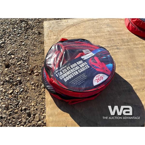 (2) 1 GA 25 FT 800 AMP BOOSTER CABLES