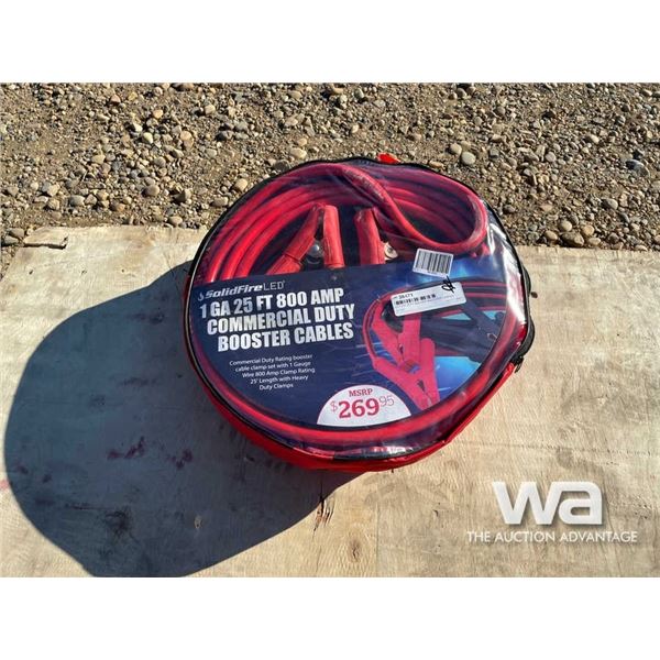 (2) 1 GA 25 FT 800 AMP BOOSTER CABLES