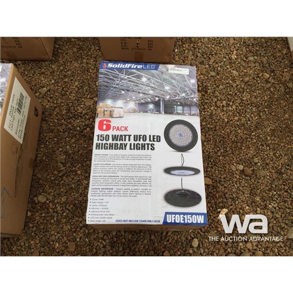 (6) 150 WATT UFO HIGHBAY LIGHTS