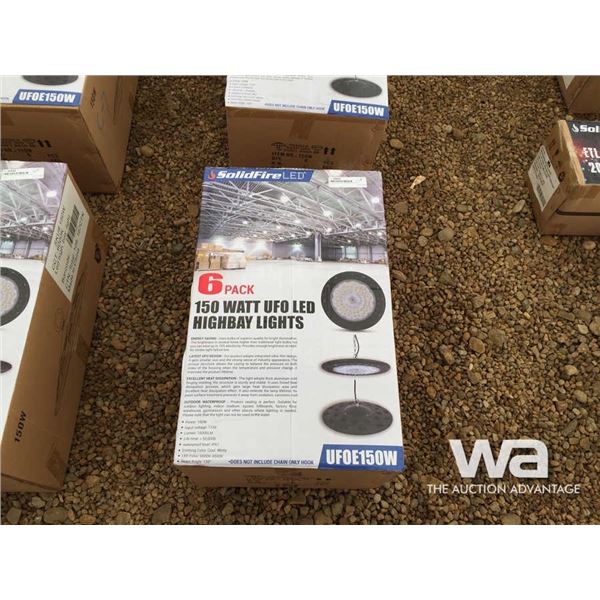 (6) 150 WATT UFO HIGHBAY LIGHTS