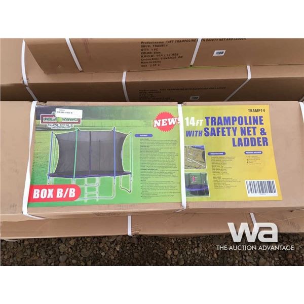 14 FT. TRAMPOLINE WITH SAFETY NET & LADDER