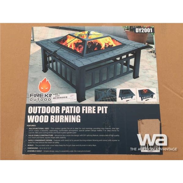 OUTDOOR PATIO FIRE PIT WITH BBQ GRILL