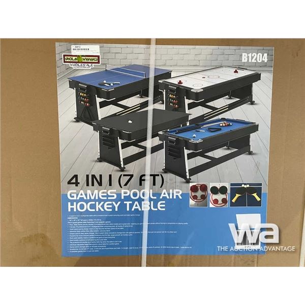 4 IN 1 GAMES POOL & HOCKEY TABLE 7 FT.
