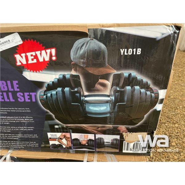 (2) 90 LBS ADJUSTABLE DUMBELLS
